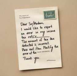 « Modèle de lettre pour signaler une erreur dans votre avis d’imposition »